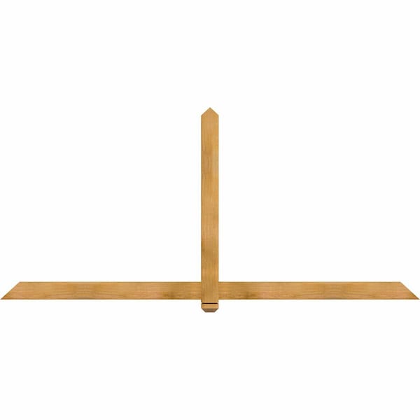 Ekena Millwork Eugene Rough Sawn Timber Gable Bracket, Western Red Cedar, 96"W x 44"H x 2"D x 4"F, 11/12 Pitch GBW096X44X0204EUG00RWR - main